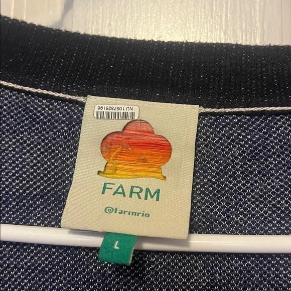 Farm Rio Navy Mixed Prints Knit Cardigan size large - Picture 8 of 9